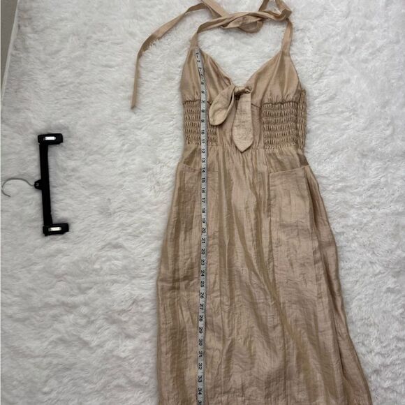 Betsey Johnson Pearl Colored Halter Dress Size 8 - Picture 11 of 12